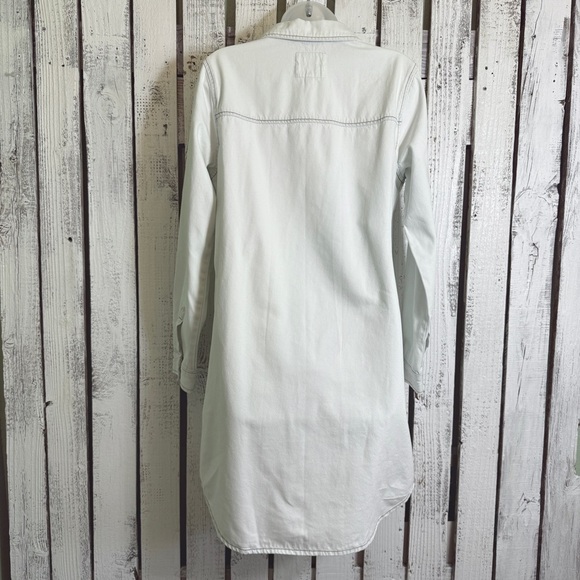 Thread Supply Denim Dress Blue Light Wash Size Large Pockets Western Long Sleeve - Picture 10 of 13